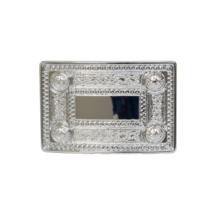 Junior Celtic Design Buckle Raised Boss - Chrome Plated
