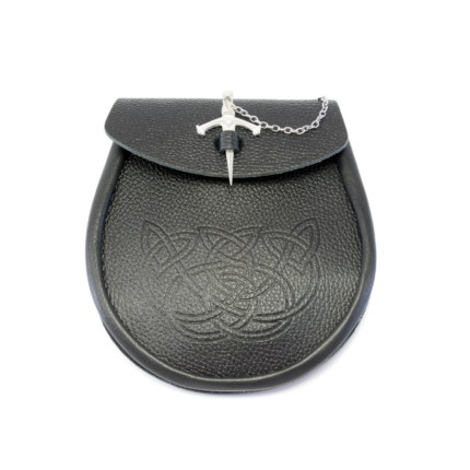 Leather Sporran with Kilt Pin Fastener