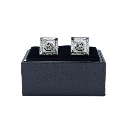 Prince Charlie Cufflinks - Chrome - Pairs - Supplied in a Box