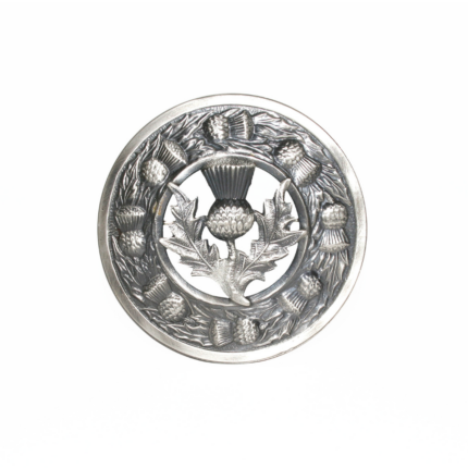 39 Pattern Plaid Brooch With Thistle Mount - Matt