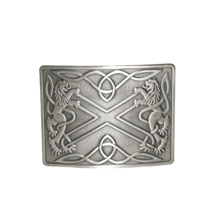 Highland Saltire Buckle - Antique Silver